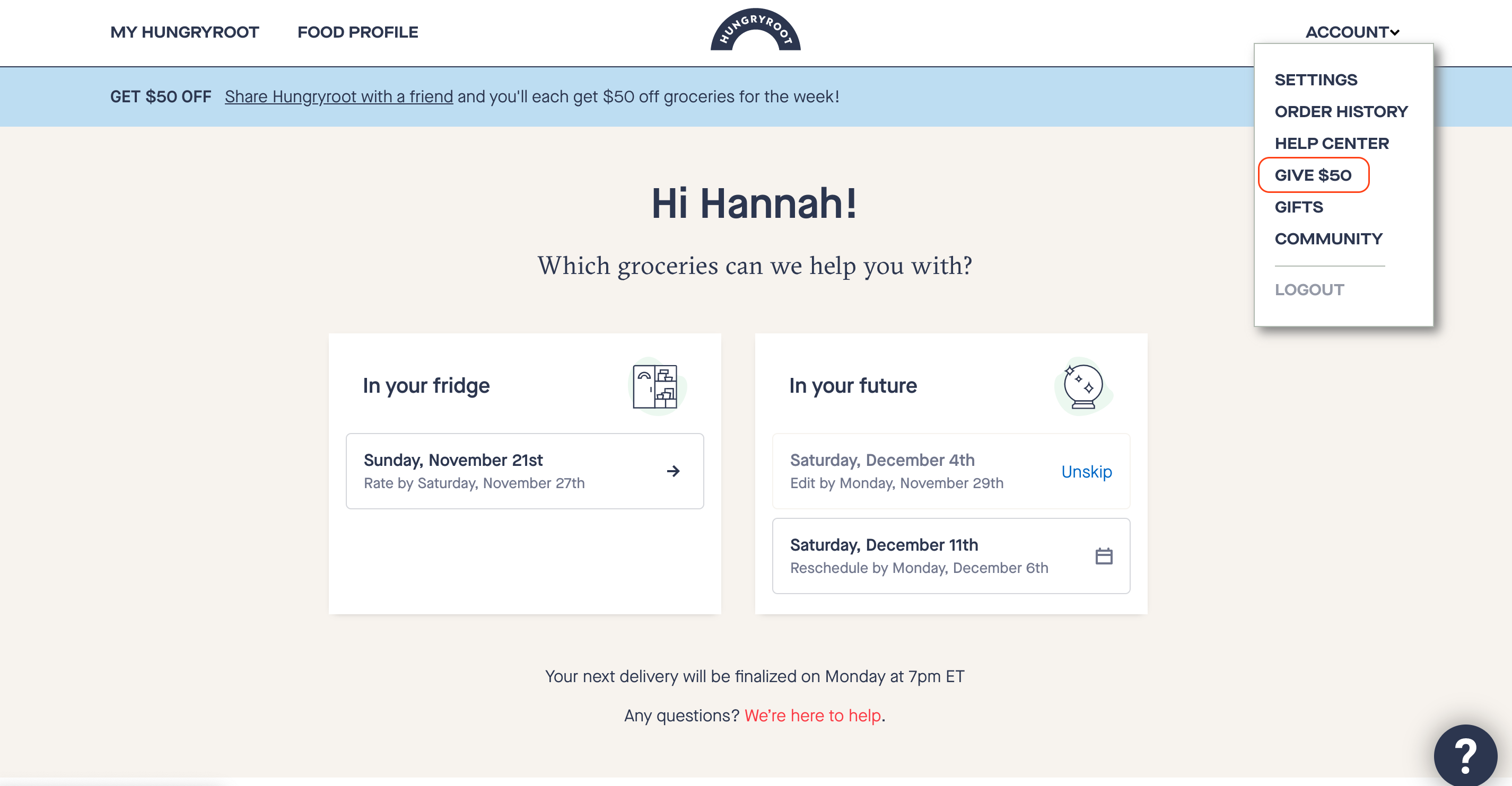 Is there a Hungryroot referral program? Hungryroot Help Center